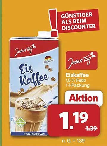 Eiskaffee 1,5 % Fett 1+1-Packung