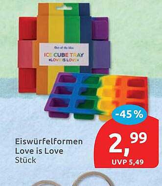 Eiswürfelformen Love is Love Stück