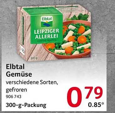 Elbtal Gemüse verschiedene Sorten, gefroren 906 743 300-g-Packung