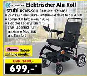 Elektrischer Alu-Rolli Stuhl RS05-SCH
