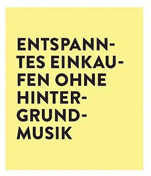 ENTSPANN-TES EINKAU-FEN OHNE HINTER-GRUND-MUSIK