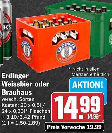 Erdinger Weissbier oder Brauhaus