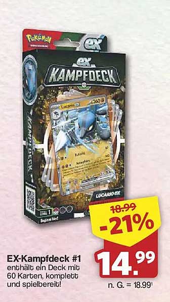 EX-Kampfdeck #1 enthält ein Deck mit 60 Karten, komplett und spielbereit!