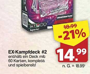EX-Kampfdećk #2 enthält ein Deck mit 60 Karten, komplett und spielbereit!