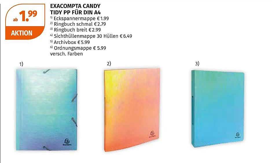 EXACOMPTA CANDY TIDY PP FÜR DIN A4