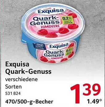 Exquisa Quark-Genuss verschiedene Sorten 531 824 470/500-g-Becher
