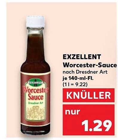 EXZELLENT Worcester-Sauce nach Dresdner Art je 140-ml-Fl. (1 l = 9.22)