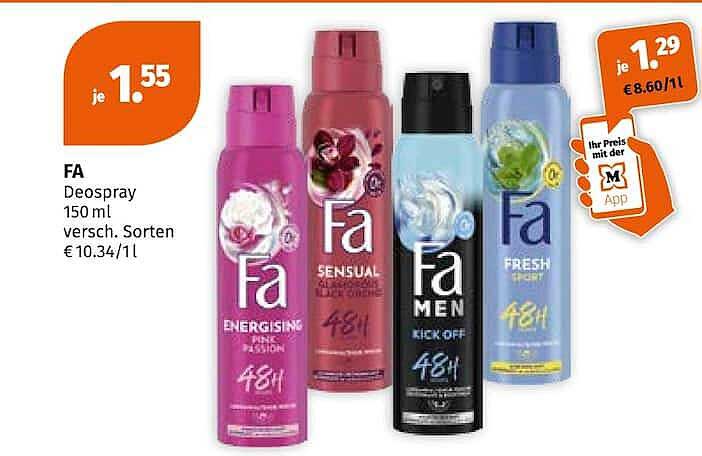 FA Deospray 150 ml versch. Sorten