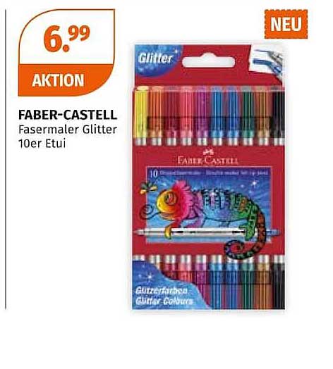 FABER-CASTELL Fasermaler Glitter 10er Etui
