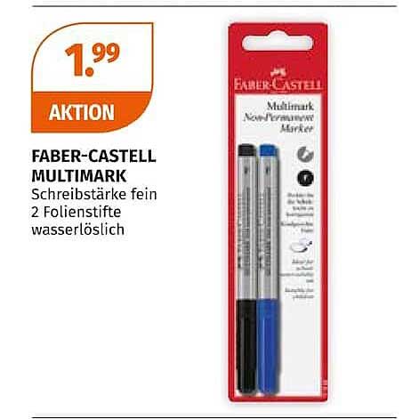 FABER-CASTELL MULTIMARK Schreibstärke fein 2 Folienstifte wasserlöslich