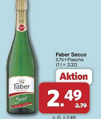 Faber Secco 0,75-l-Flasche (1 l = 3.32)