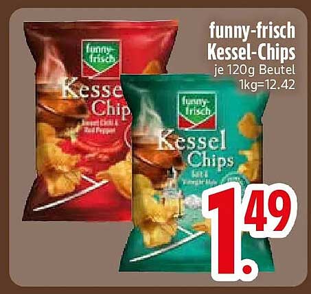 fanny-frisch Kessel-Chips je 120g Beutel 1kg=12.42
