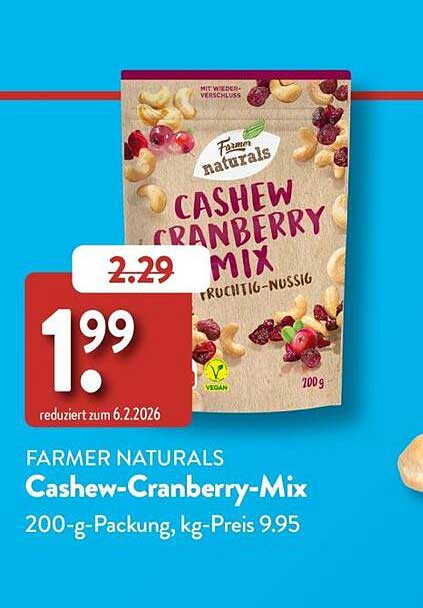 FARMER NATURALS Cashew-Cranberry-Mix