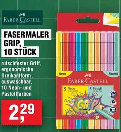 FASERMALER GRIP, 10 STÜCK