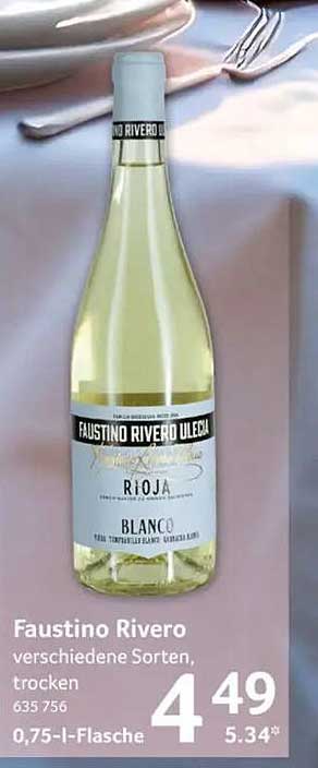 Faustino Rivero verschiedene Sorten, trocken