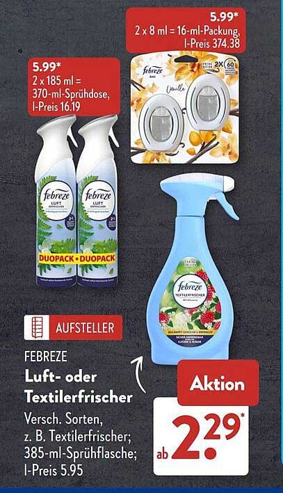FEBREZE Luft- oder Textilerfrischer