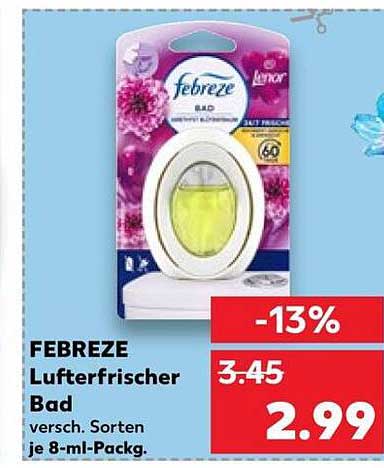 FEBREZE Lufterfrischer Bad versch. Sorten je 8-ml-Packg.