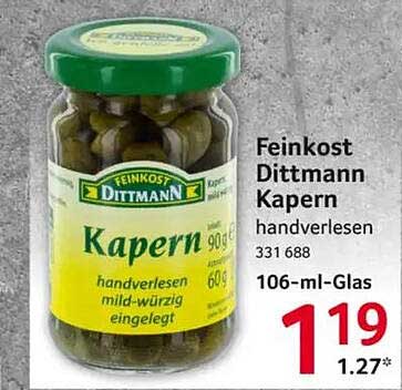 Feinkost Dittmann Kapern handverlesen 331 688 106-ml-Glas