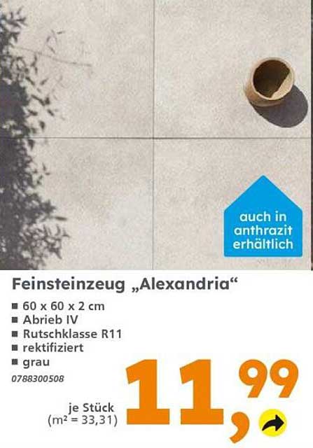 Feinsteinzeug „Alexandria“