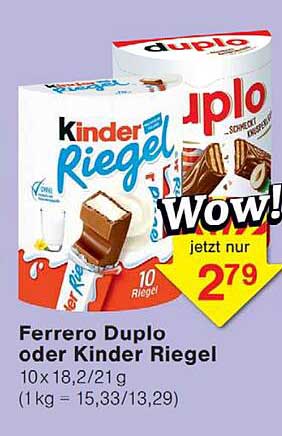 Ferrero Duplo oder Kinder Riegel