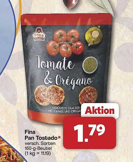 Fina Pan Tostado* versch. Sorten 160-g-Beutel (1 kg = 11.19)