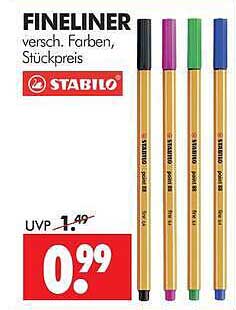FINELINER versch. Farben, Stückpreis