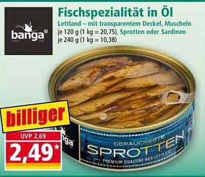Fischspezialität in Öl