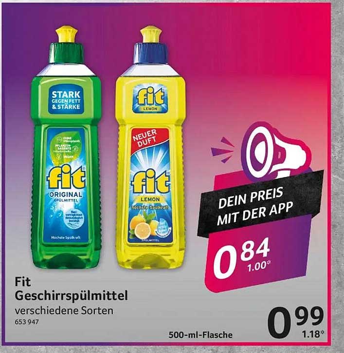 Fit Geschirrspülmittel verschiedene Sorten
