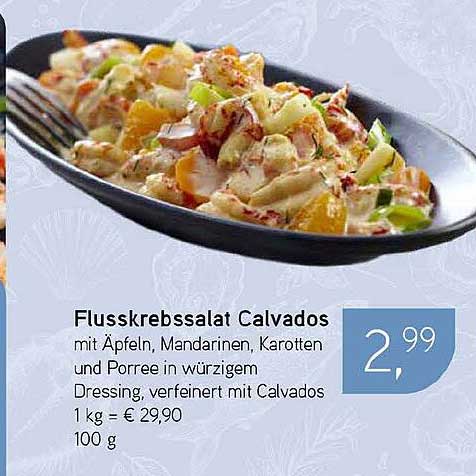 Flusskrebsalat Calvados