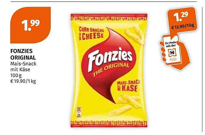 FONZIES ORIGINAL Mais-Snack mit Käse 100 g