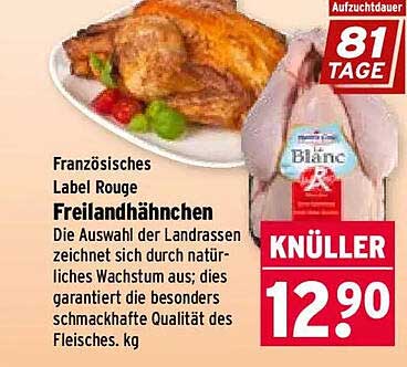 Französisches Label Rouge Freilandhähnchen