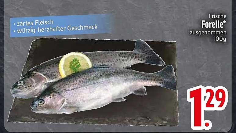 Frische Forelle* ausgenommen 100g