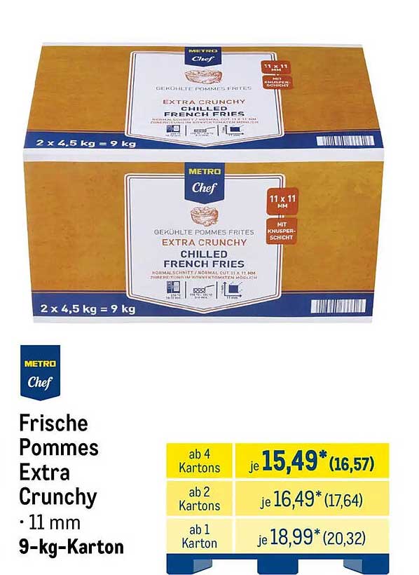 Frische Pommes Extra Crunchy