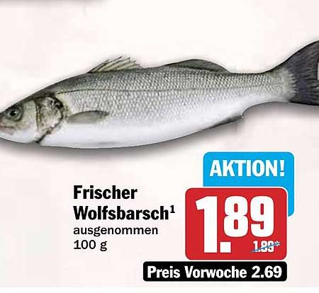 Frischer Wolfsbarsch¹ ausgenommen 100 g