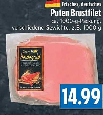 Frisches, deutsches Puten Brustfilet