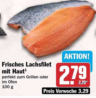 Frisches Lachsfilet mit Haut¹ perfekt zum Grillen oder im Ofen 100 g