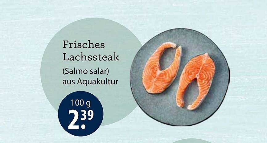 Frisches Lachssteak (Salmo salar) aus Aquakultur