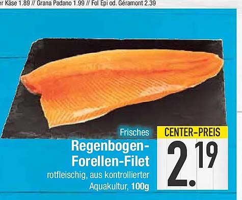Frisches Regenbogen-Forellen-Filet