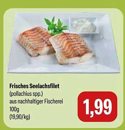 Frisches Seelachsfilet