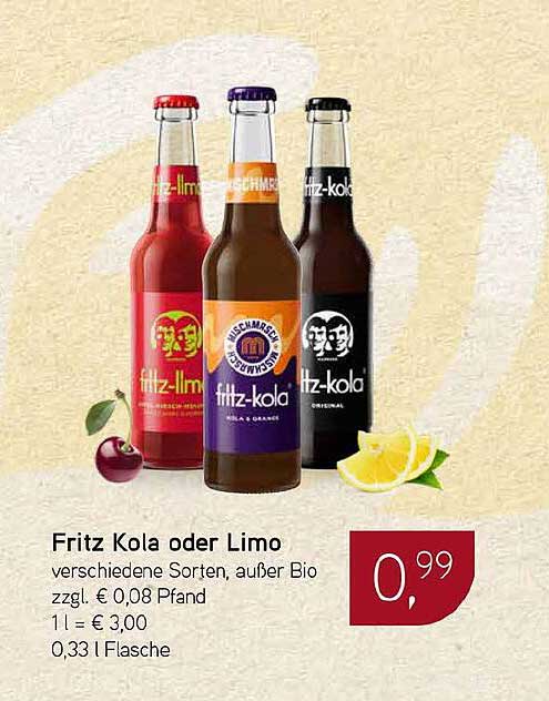 Fritz Kola oder Limo