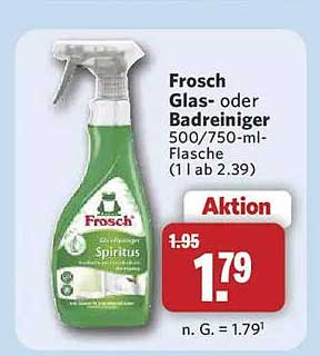 Frosch Glas- oder Badreiniger 500/750-ml-Flasche (1 l ab 2.39)