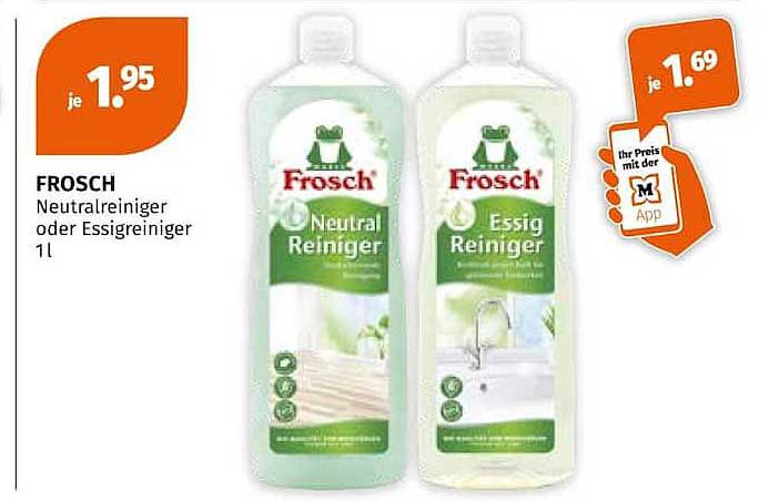 FROSCH Neutralreiniger oder Essigreiniger 1 l