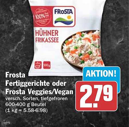 Frosta Fertiggerichte oder Frosta Veggies/Vegan
