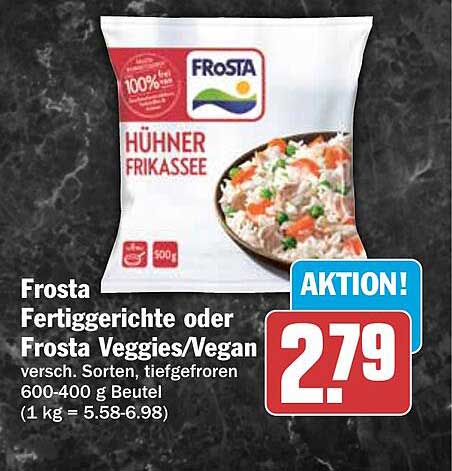 Frosta Fertiggerichte oder Frosta Veggies/Vegan
