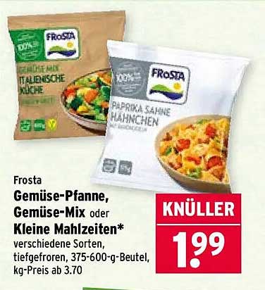 Frosta Gemüse-Pfanne, Gemüse-Mix oder Kleine Mahlzeiten*
