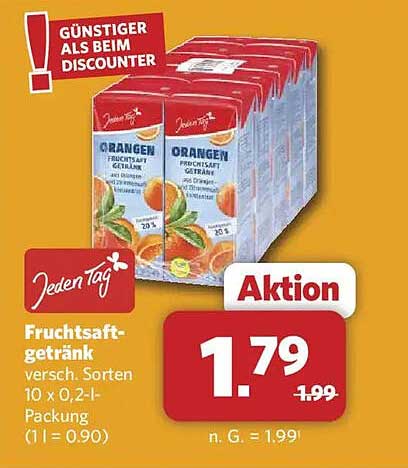 Fruchtsaftgetränk versch. Sorten 10 x 0,2-l-Packung (1 l = 0,90)