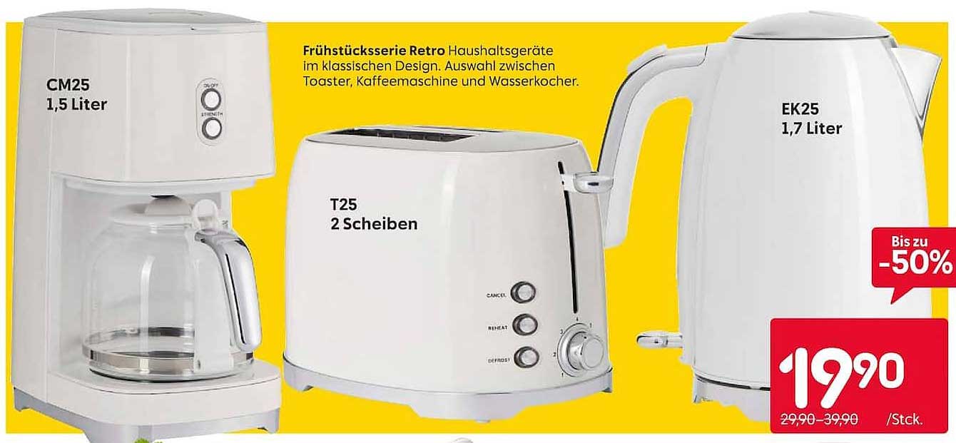 Frühstücksserie Retro Haushaltsgeräte