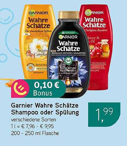 Garnier Wahre Schätze Shampoo oder Spülung