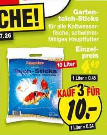 Garten-Teich-Sticks für alle Kaltwasser-, Teich- und schwimmfähiges Hauptfutter