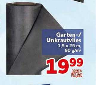 Garten-/Unkrautvlies 1,5 x 25 m, 90 g/m²
